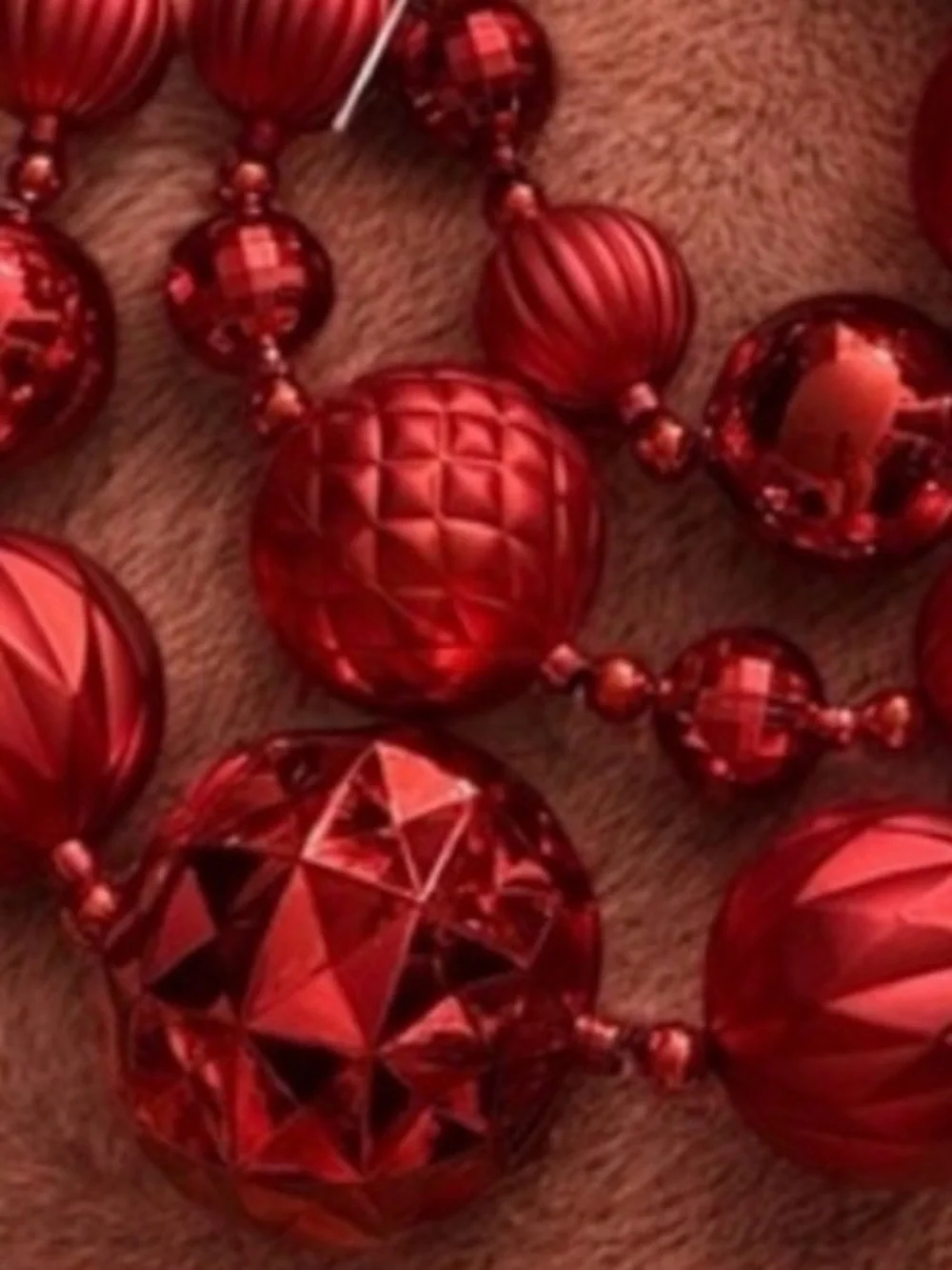 NWT -TRIMSETTER Set of 2 Ornament Garlands 6ft Each Red Gold Silver Christmas
